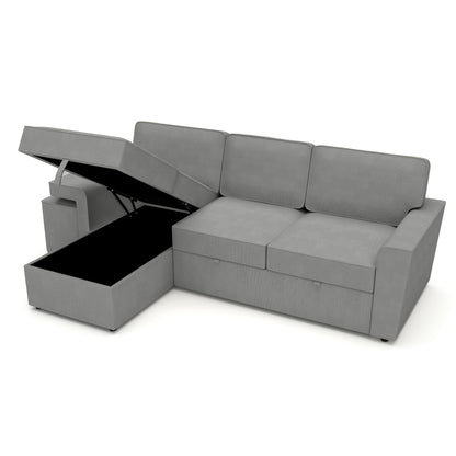 Corner sofa bed Everly DF-019CSB reversible - Graphite