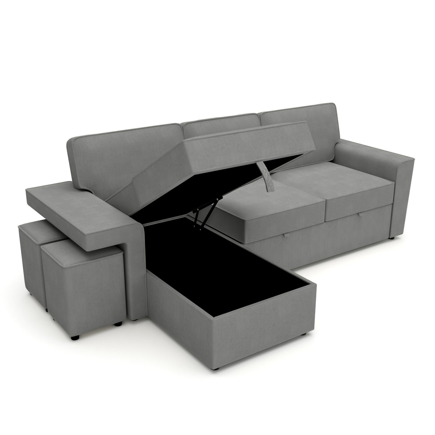 Corner sofa bed Everly DF-019CSB reversible - Graphite
