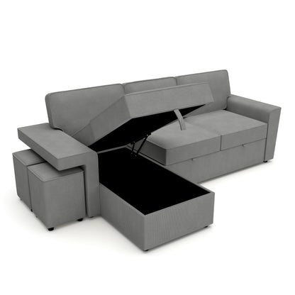 Corner sofa bed Everly DF-019CSB reversible - Graphite