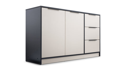 Sideboard LATI - 2D3S Black / Cashmere