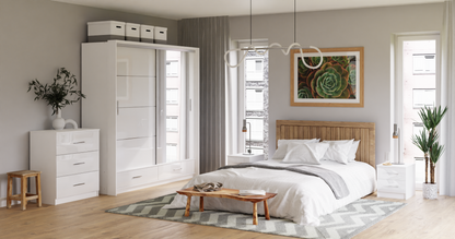 Sliding Door Wardrobe MARSYLIA 208 White
