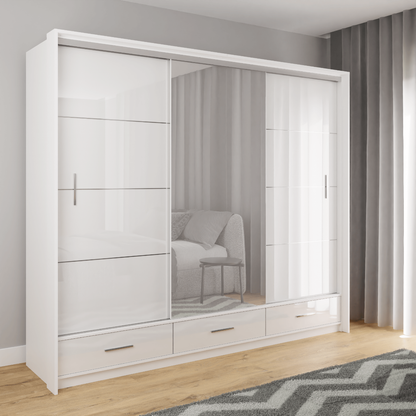 Sliding Wardrobe MARSYLIA 255 White