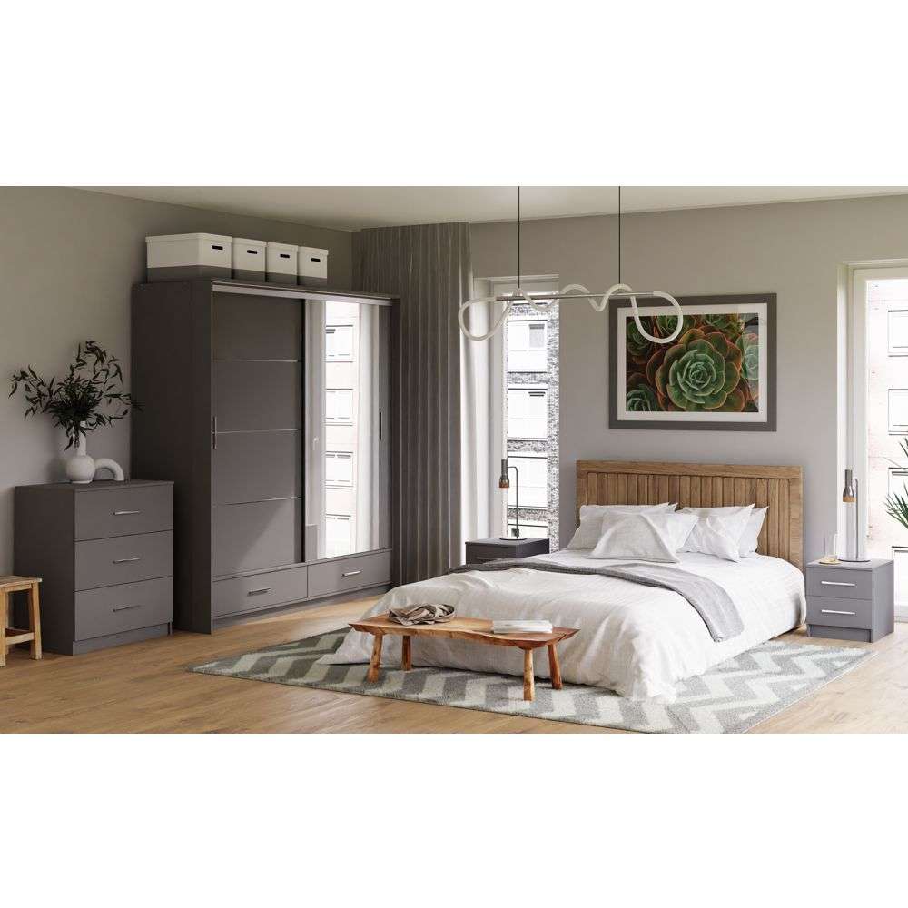Sliding Door Wardrobe MARSYLIA 208 Graphite