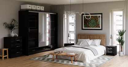 Sliding Wardrobe MARSYLIA 255 Black