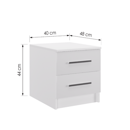 Bedside Table MARSYLIA Black Gloss