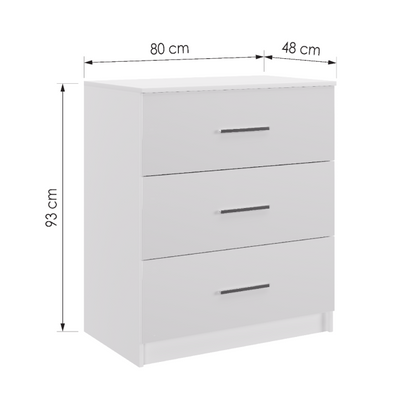 Chest Of Drawers MARSYLIA Black Gloss