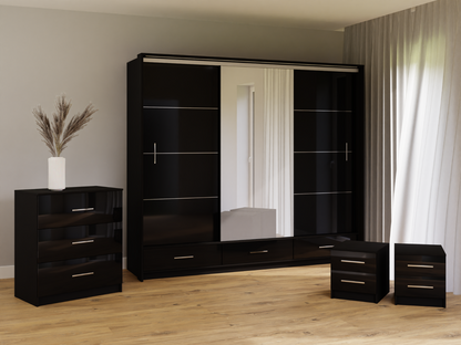 Sliding Wardrobe MARSYLIA 255 Black