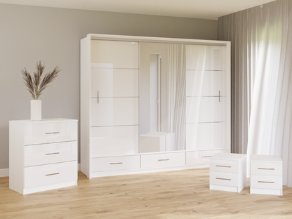 Sliding Wardrobe MARSYLIA 255 White