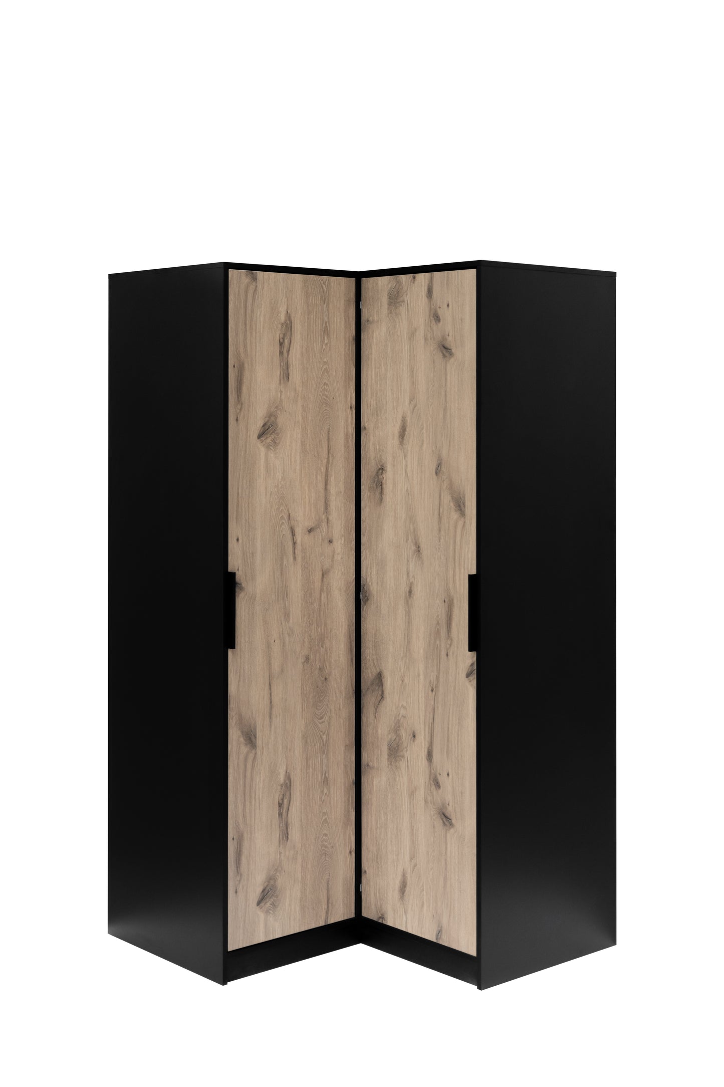 Corner Wardrobe LATI Black / Oak Viking