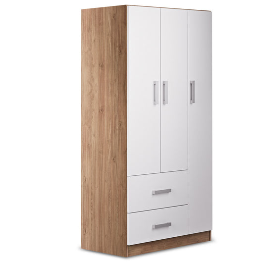 Wardrobe Oakridge DF-CF304WR-3DR2D-90 - White / Oak