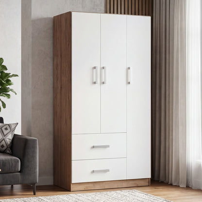Wardrobe Oakridge DF-CF304WR-3DR2D-90 - White / Oak