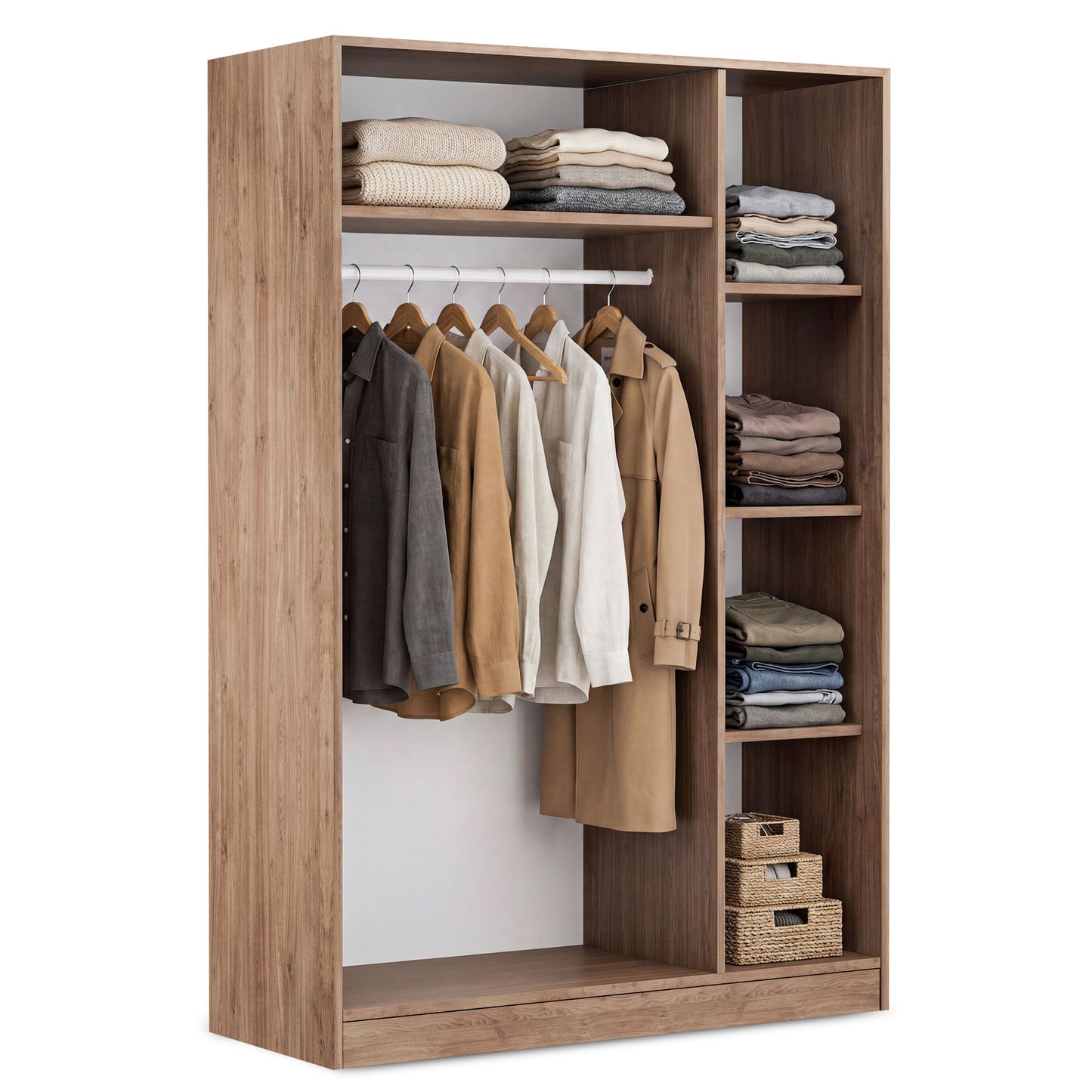 Wardrobe Oakridge DF-CF305WR-3DR-120 - White / Oak