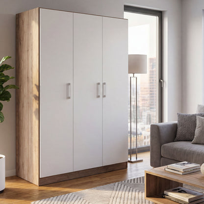 Wardrobe Oakridge DF-CF305WR-3DR-120 - White / Oak