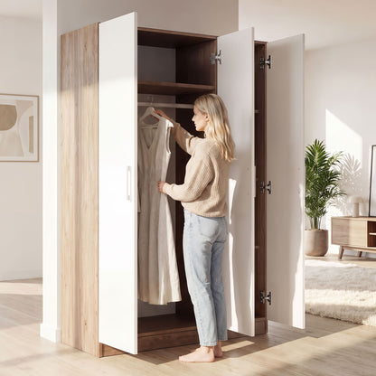 Wardrobe Oakridge DF-CF305WR-3DR-120 - White / Oak