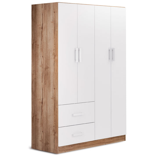 Wardrobe Oakridge DF-CF306WR-4DR2D-120 - White / Oak