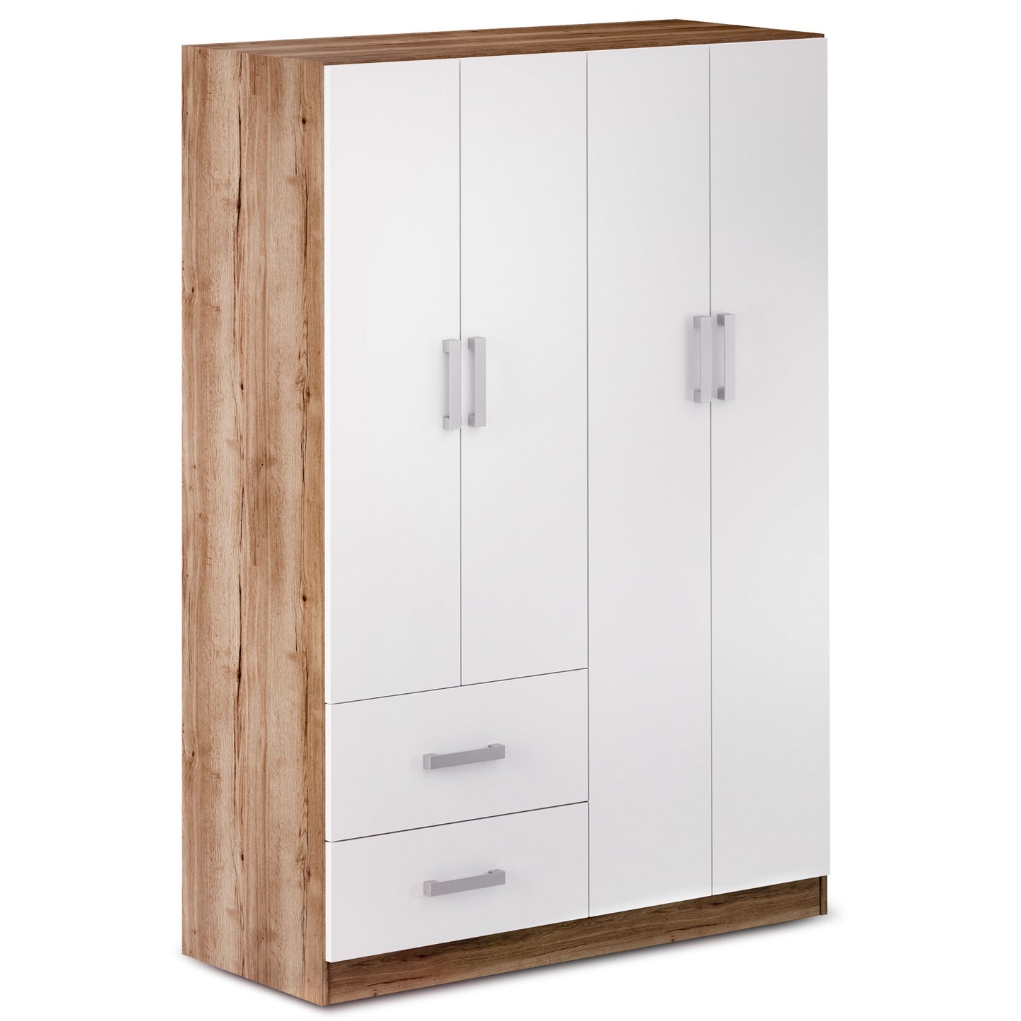 Wardrobe Oakridge DF-CF306WR-4DR2D-120 - White / Oak