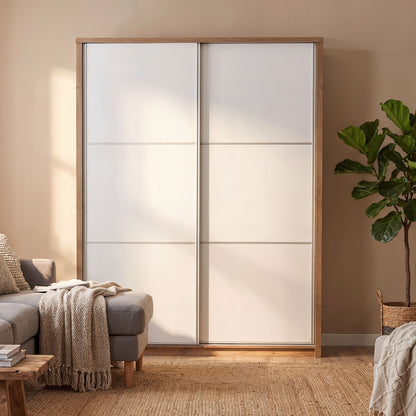 Sliding wardrobe Oakridge DF-CF309SWR-2DR-160 - White / Oak