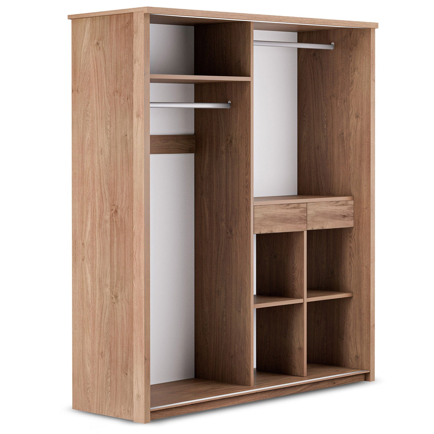 Sliding wardrobe Oakridge DF-CF309SWR-2DR-160 - White / Oak