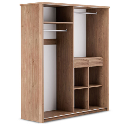 Sliding wardrobe Oakridge DF-CF309SWR-2DR-160 - White / Oak