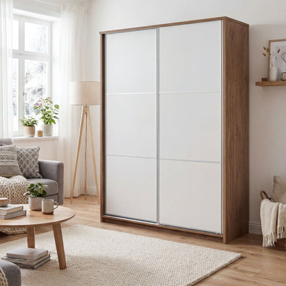 Sliding wardrobe Oakridge DF-CF310SWR-2DR-180 - White / Oak