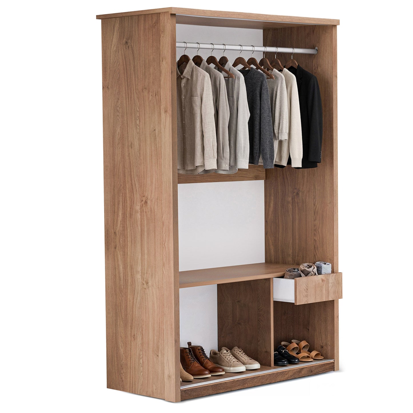 Sliding wardrobe Oakridge DF-CF308SWR-2DR-120 - White / Oak
