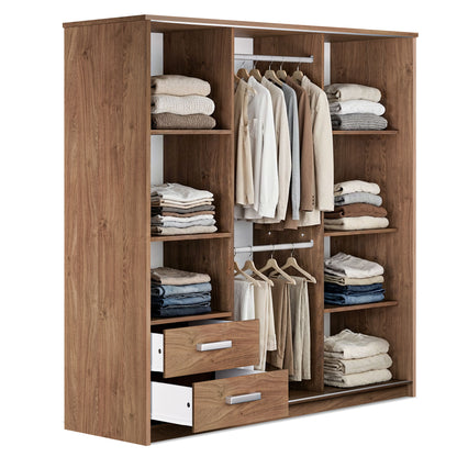 Sliding wardrobe Oakridge DF-CF311SWR-2DR-180 - White / Oak