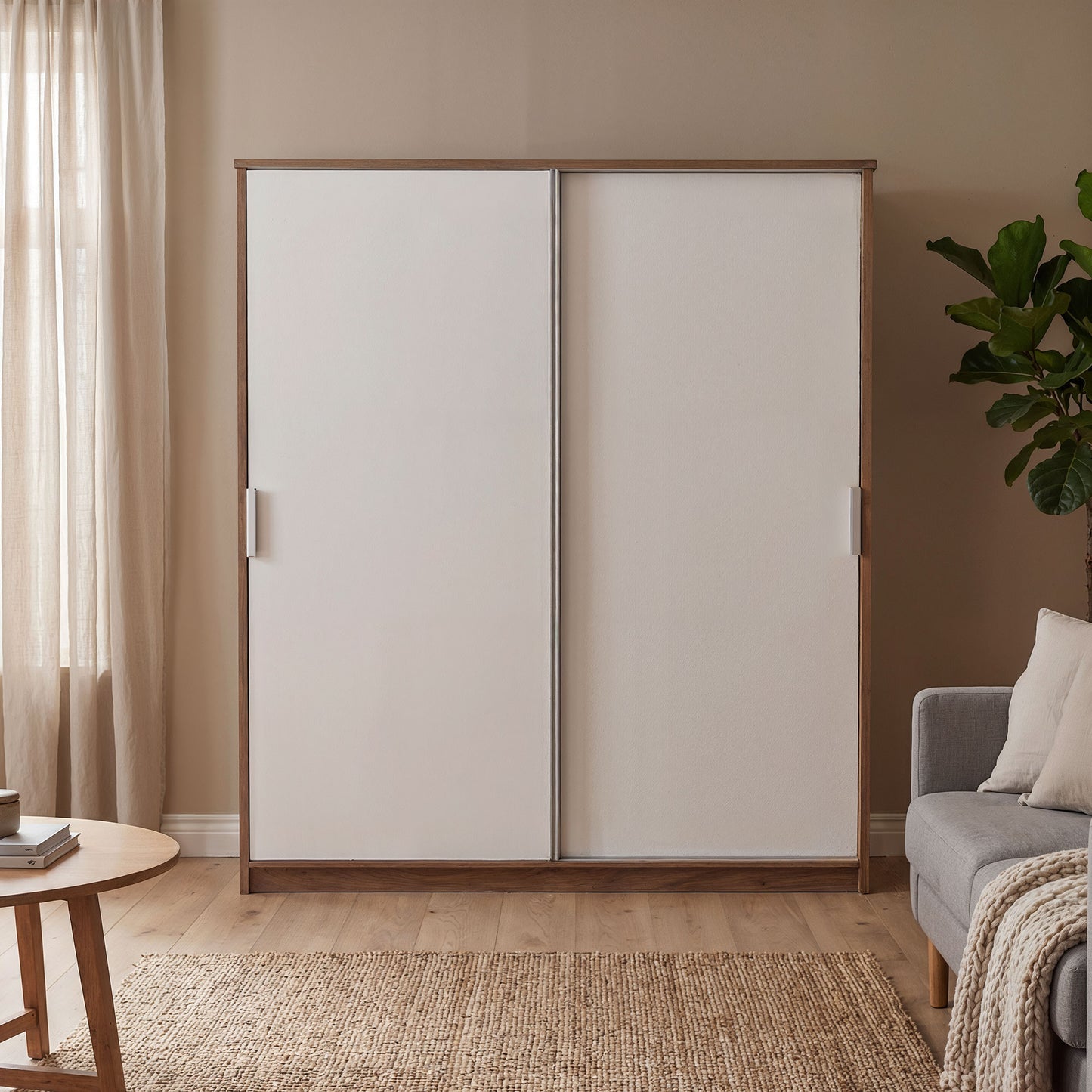 Sliding wardrobe Oakridge DF-CF311SWR-2DR-180 - White / Oak