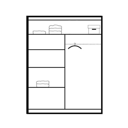 Wardrobe DAKOTA 160 Graphite