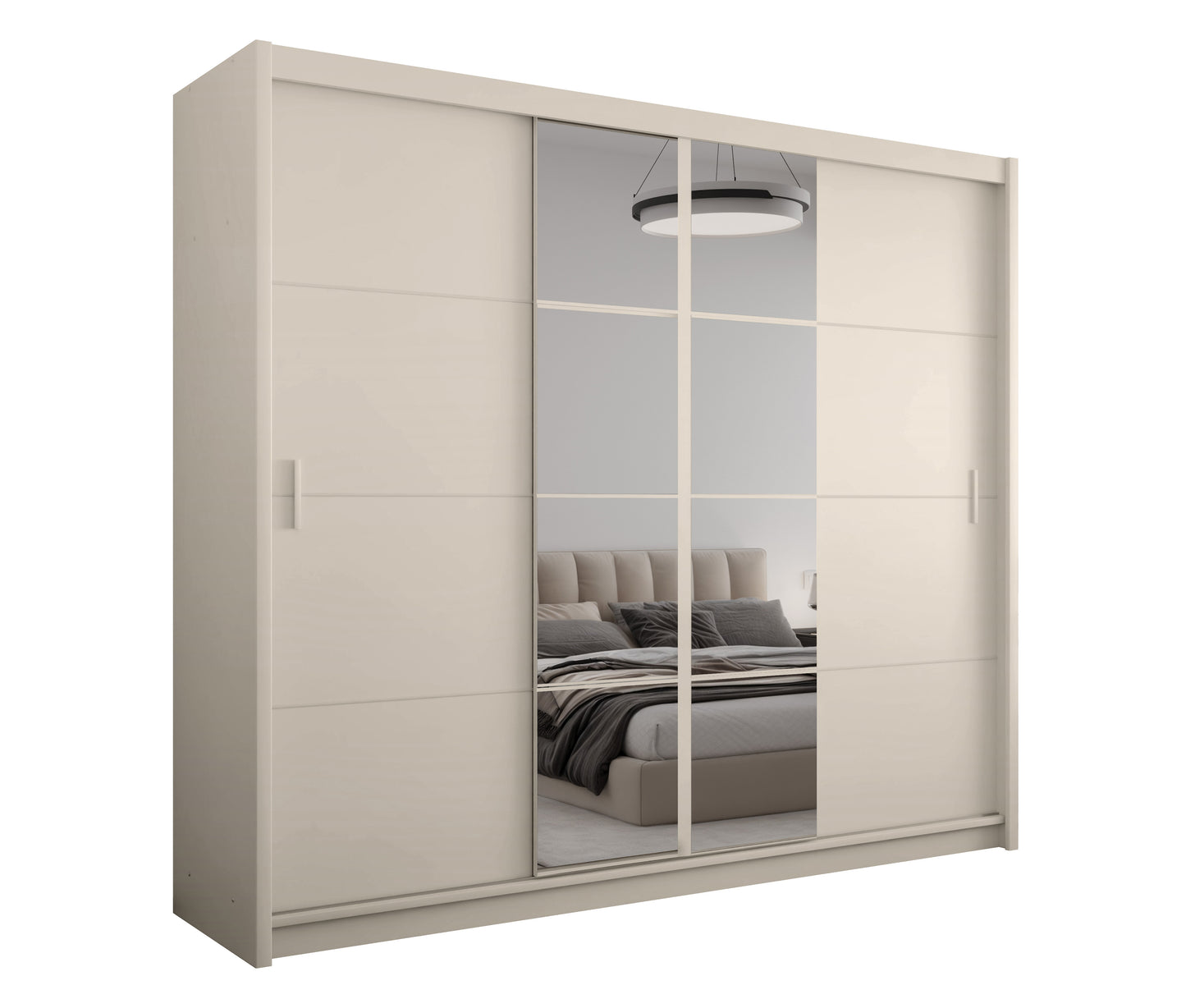PORTO 2 250cm Sliding Door Wardrobe Sand Beige