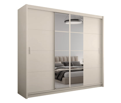 PORTO 2 250cm Sliding Door Wardrobe Sand Beige