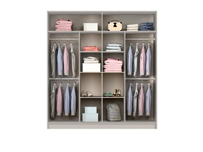 PRAGA 200 Wardrobe Sand Beige/Mirror